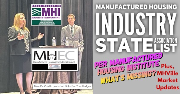 ManufacturedHousingIndustryStateAssociationListPerManufacturedHousingInstituteWhat’sMissingPlusMHVilleMarketUpdatesMHProNews