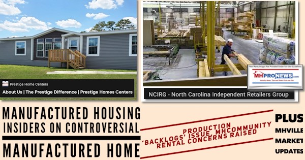 ManufacturedHousingInsidersControversialManufacturedHomeProductionBacklogsIssueMHCommunityRentalConcernsRaisedPlusMHVilleMarketUpdatesMHProNews