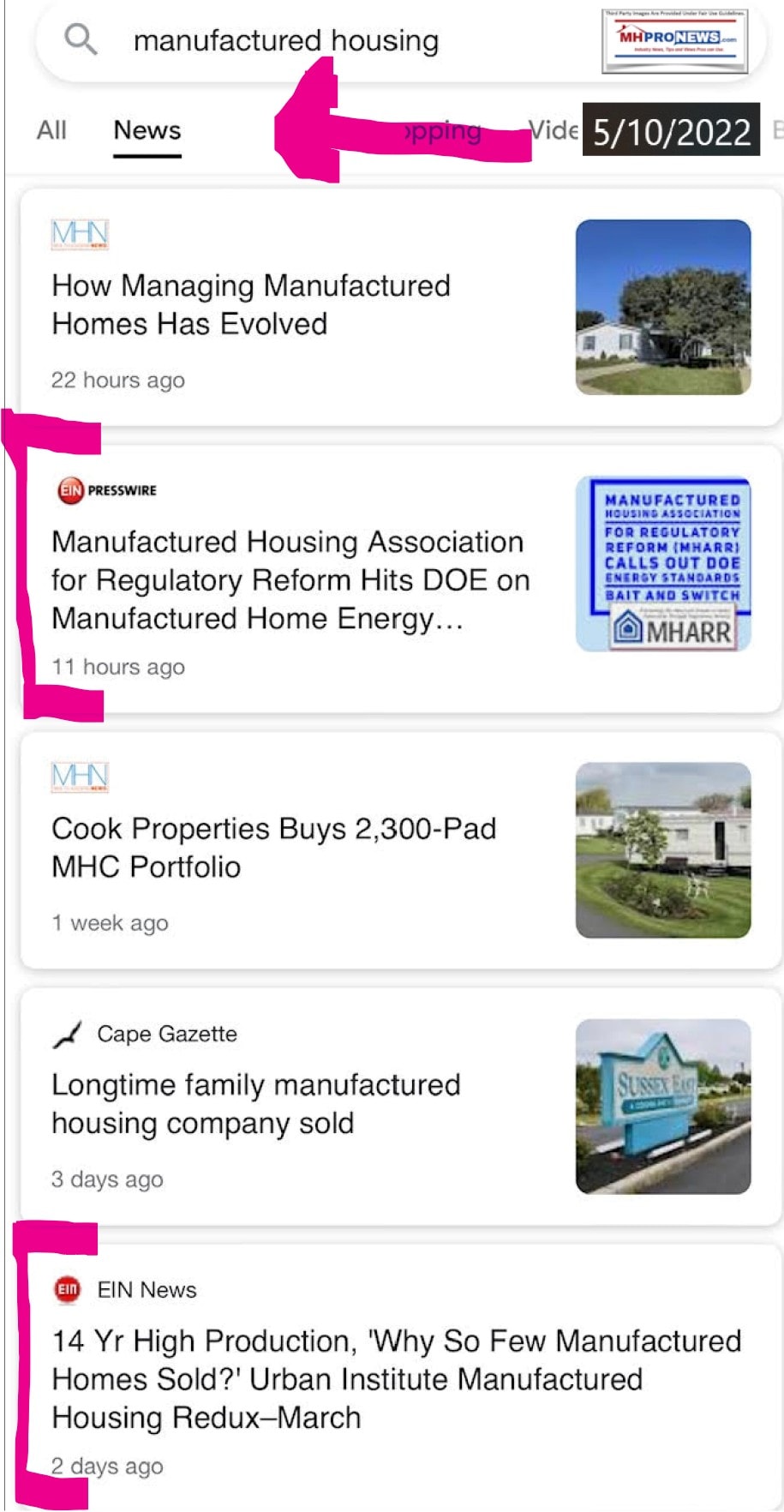 ManufacturedHousingAssociationForRegulatoryReform-MHARRlogoGoogleNews2022-05-10 091924MHProNewsFactCheck