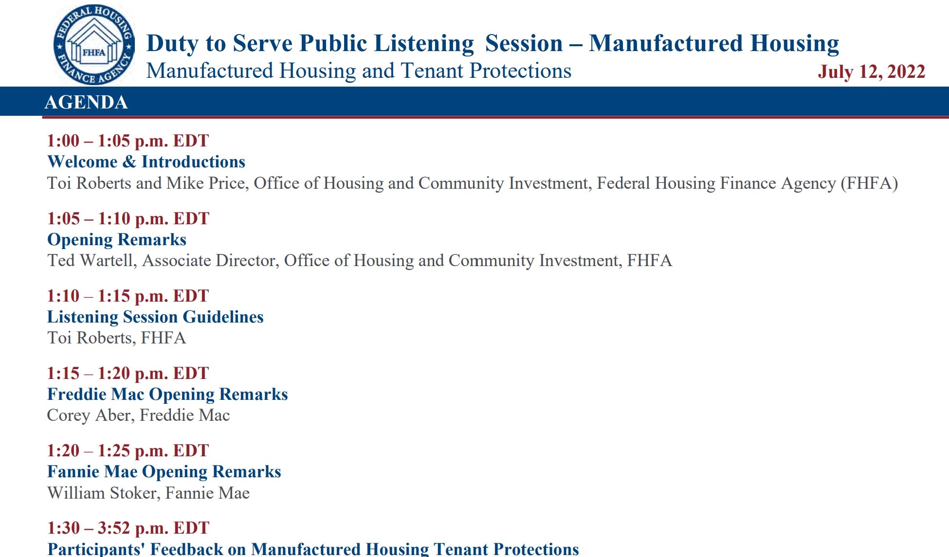 FHFA7.12.2022DutyToServe-DTS-ManufacturedHousingTenantProtections1MHProNews