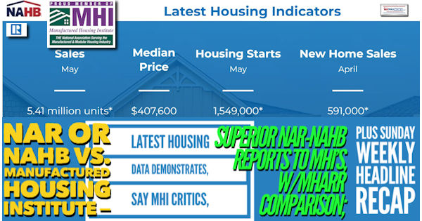 NARorNAHBvsManufacturedHousingInstituteLatestHousingDataDemonstratesSayMHIcriticsSuperiorNAR-NAHBreportsToMHIwithMHARRComparisonPlusSundayWeeklyHeadlineRecapMHProNews