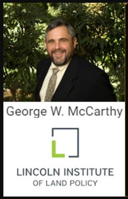 GeorgeWMacMcCarthyLincolnInstitueLandPolicyPhotoLogoMHProNews