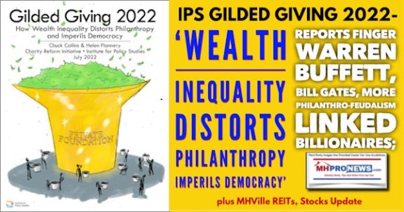 GildedGiving2022InstPolicyStudiesIPSlogoGILDEDGIVING2022WealthInequalityDistortsPhilanthropyImperilsDemocracyFingersWarrenBuffettBillGatesPhilanthroFeudalismBillionairesMHProNews