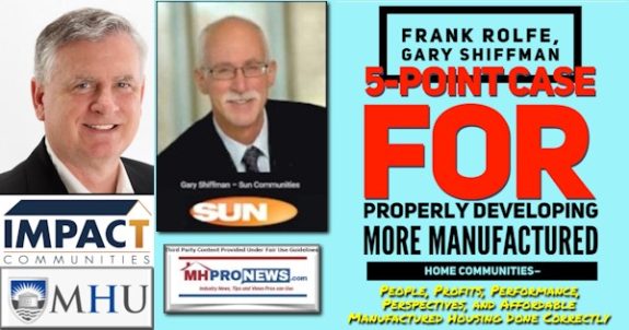 FrankRolfeMobileHomeUnivImpactCommunitiesGaryShiffmanSunCommunitiesCaseProperlyDevelopManufacturedHomeSitesPeopleProfitsPerformanceAffordableManufacturedHousingDoneCorrectlyMHProNews