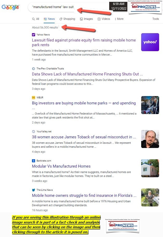 ManufacturedHomeLawSuitNewsGoogleScreenshot 2022-12-11 065852MHProNews