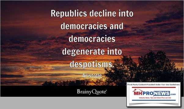 RepublicsDeclineIntoDemocraciesDemocraciesDegenerateIntoDespotismsAristotleBrainyQuoteMHProNews-QuotableQuote