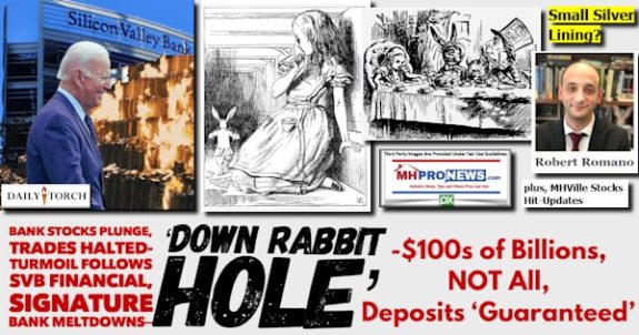 BankStocksPlungeTradeHaltedTurmoilFollowSVBfinancialSignatureBankMeltdownDownRabbitHoleRobRomanoDailyTorch$100sBillionsNOTallDepositsGuaranteedplusMHVilleStockHitUpdatesMHProNews