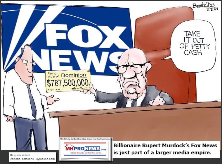 PoliticalCartoonBramhallSyracuseBillionaireRupertMurdockFoxNews-DominionCaseSettlmeent787.5Billion-MHProNews