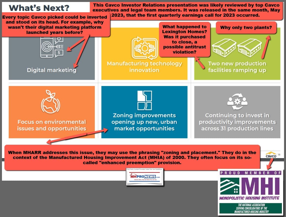 CavcoIndustriesCVCOMay2023InvestorRelationsPitchDeckFactCheckExpertAnalysisCommentaryMHProNews