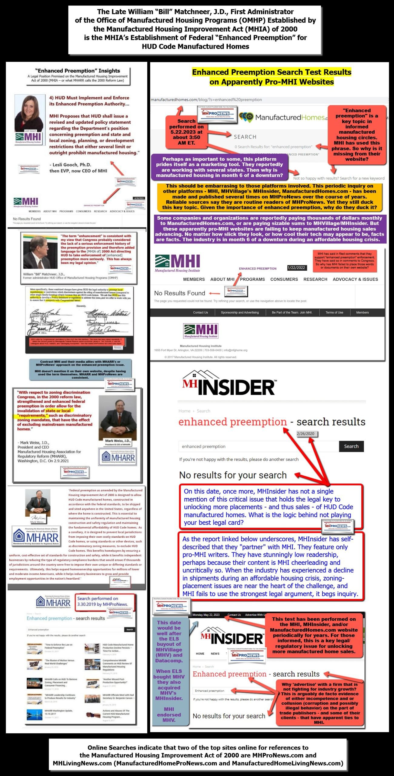 ManufacturedHousingImprovementActOf2000EnhancedPreemptionQuotesSearchInsightsOnEnhancedFederalPreemptionManufacturedHomeProNewsFactChecksMHProNews