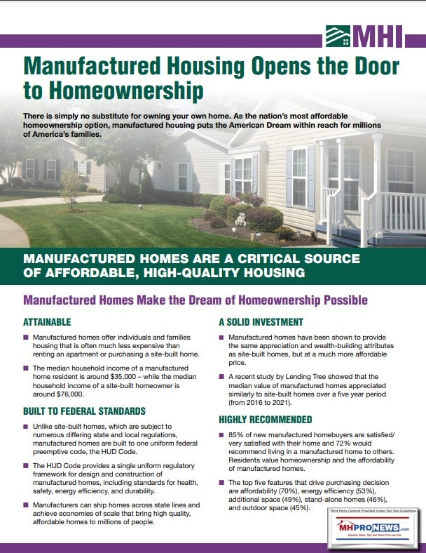 ManufacturedHousingOpensTheDoorToHomeOwnership1PagePitchIntroForManufacturedHomesFromManufacturedHousingInstituteDocIn6.5.2023FederatedStatesNewsManufacturedHomeProNewsMHProNewsImg