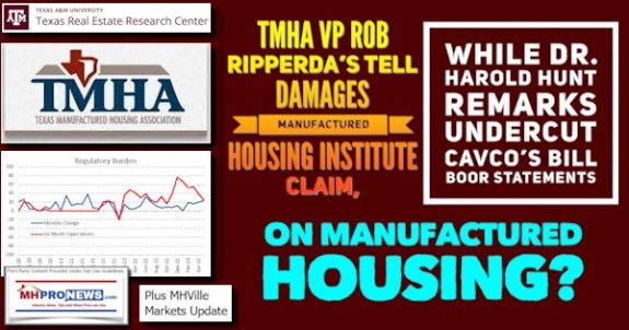 TMHAvpRobRipperdaTellDamagesManufacturedHousingInstituteClaimWhileDrHaroldHuntRemarksUndercutCavcoBillBoorStatementsOnManufacturedHousingPlusMHVilleMarketsUpdateMHProNews