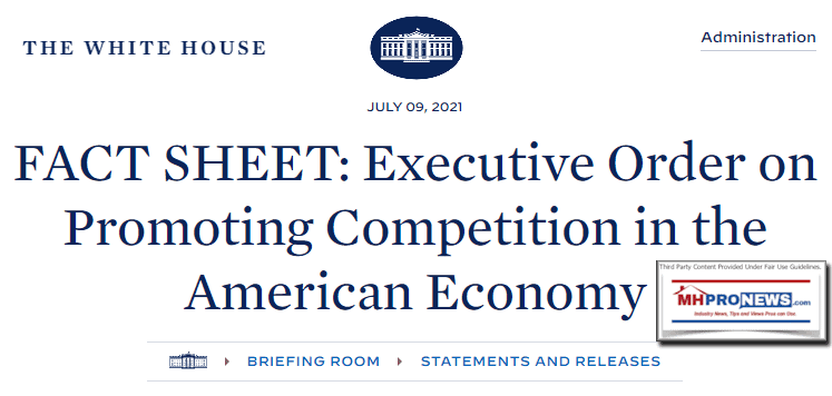 WhiteHouseFactSheetOnCompetitonJuly2021WhiteHouseLogoConsolidationAntitrustRemarksMHProNewsFactCheck