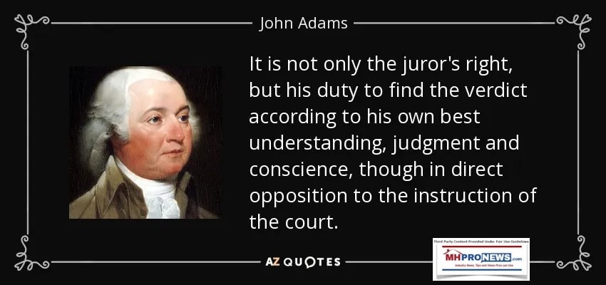 ItIsNotOnlyKurorRightButDutyFindVerdictAccordingToOwnUnderstandingJudgmentConscienceThoughInDirectOppositionInstructionOfCourtJohnAdamsQuoteFancyMHProNews