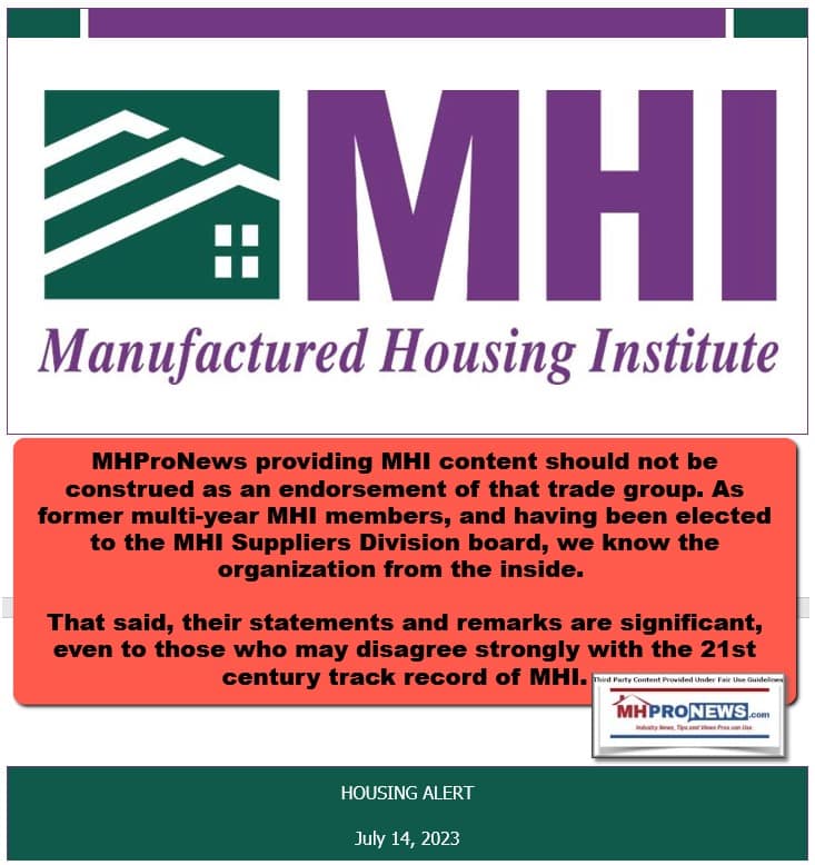 ManufacturedHousingInstituteOversizedMHIlogoHousingAlertJuly14.2023MHProNews