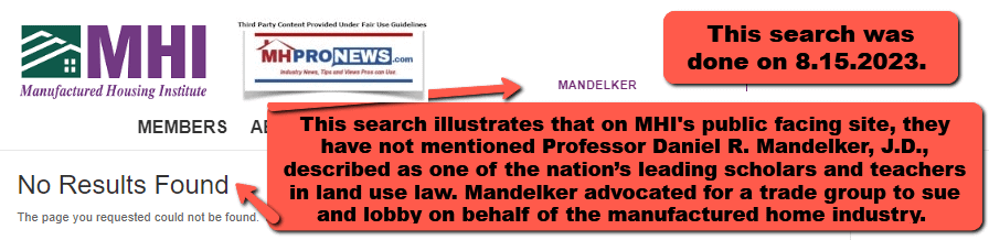 ManufacturedHousingInstituteLOGOMHI-websiteScreenSearchProfDanielR.MandelkerJD.OneOfTopUSscholarsLandUseLawMandelkerAdvocatedTradeGroupSueLobbyOnBehalfManufacturedHousingMHProNews