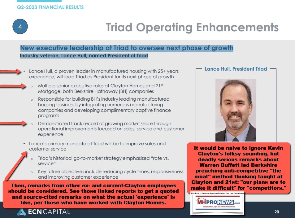 TriadOperatingEnhancedmentsECNCaptialInvestorPresentation8.14.2023-ManufacturedHomeProNewsTriadEvolutionRemarksMHProNewsAnalysis