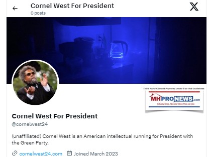 CornellWestForPresident2024TwitterMHProNews