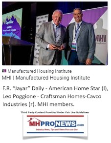 FRJayarDailyAmericanHomeStarLeoPoggioneCraftsmanHomesCavcoIndustriesManufacturedHousingInstitutePicLogoMembersMHProNews