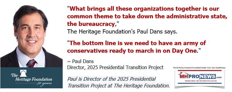 PaulDansDirectorProject2025HeritageFoundationQuoteWeNeedanArmyOfConservativesReadyToMarchonDayOneTakeDownAdmisntrativeStateBureaucracy-MHProNews