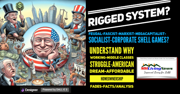 RiggedSystemFeudalFascistMarxistMegaCapitalistSocialistCorporateShellGamesUnderstandWhyWorkingMiddleClassesStruggleAmericanDreamAffordableHomeownershipFadesFactsAnalysisMHLivingNews