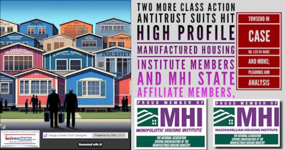 TwoMoreClassActionAntitrustSuitsHitHighProfileManufacturedHousingInstituteMembersAndMHIstateAffiliateMembersTowsendInCaseNo1.23-cv-16462andMunsPleadingsAnalysisMHProNews