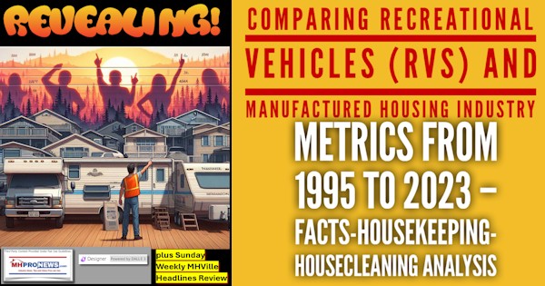 Revealing!ComparingRecreationalVehiclesRVsAndManufacturedHousingIndustryMetricsFrom1995to2023FactsHousekeepingHousecleaningAnalysisSundayWeeklyMHVilleHeadlinesRecapMHProNews