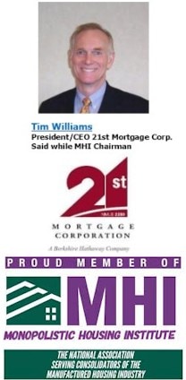 TimWilliamsCEO21stMortgageCorporationPhotoLogoProudMemberManufacturedHousingInstituteLogo