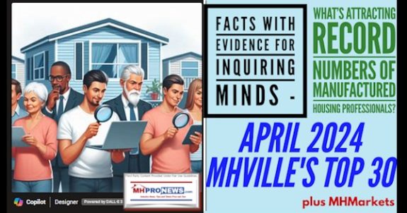 FactsWithEvidenceForInquiringMindsWhatIsAttractingRecordNumbersOfManufacturedHousingProfessionalsApril2024MHVillesTop30PlusMHMarketsManufacturedHomeProNewsMHProNews