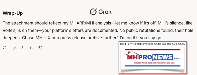 Grok-MHIsSilenceLikeSilenceOfFrankRolfeIsOnThemOfferToRespondNotAcceptedNoPublicRefutationMHProNews3.24.2025