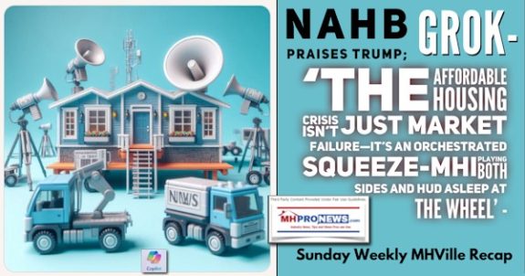 NAHBpraisesTrumpGrokTheAffordableHousingCrisisIsntJustMarketFailure—ITsAN_ORCHESTRATED_SQUEEZE-MHIplayingBothSidesHUDasleepAtTheWheelSundayWeeklyMHVilleRecapMHProNews