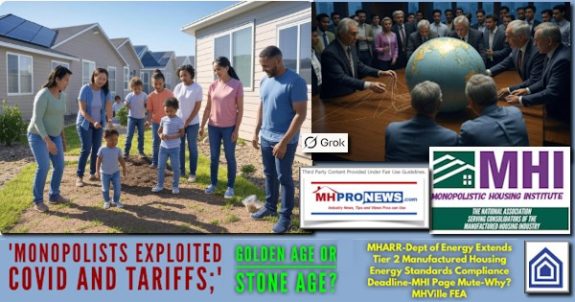 MonopolistsExploitedCovidAndTariffsGoldenAgeorStoneAgeMHARR-DeptEnergyExtendsTier2ManufacturedHousingEnergyStandardsComplianceDeadlineMHIPageMuteWhyMHVilleFEAMHProNews