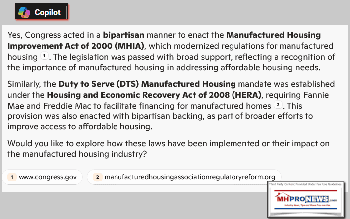 CopilotManufacturedHousingImprovementActHERA-HousingEconomicRecoveryAct2008werePassedbyWidelyBipartisanMarginsMHProNews