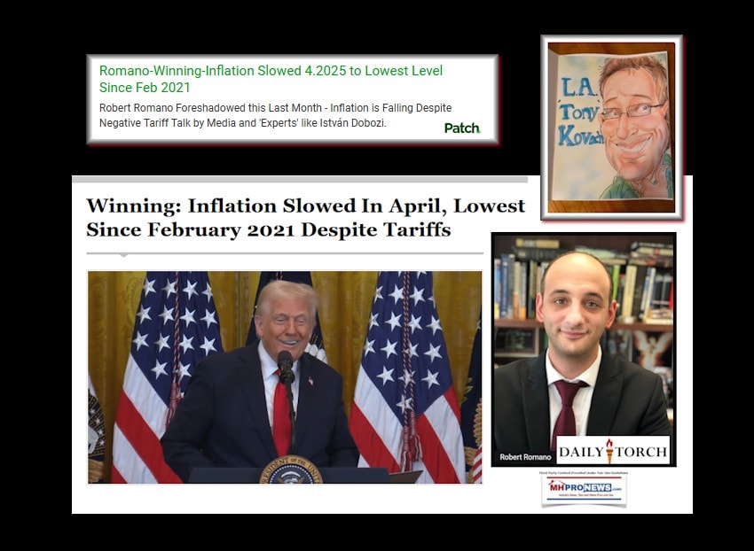 RomanoWinningInflationSlowed4.2025toLowestLevelSinceFeb2021PatchKovachRobertRomanoForeshadowedThisLastMonthInflationIsFallingDespiteNegativeTariffTalkByMediaAndExpertsLikeIstvánDobozi