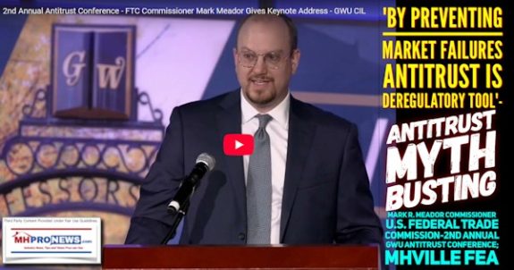 FTC-CommissionerMarkMeadorScreenShotGWU-KeynoteAddressAntitrustMythBusters