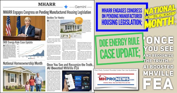 MHARR_EngagesCongressOnPendingManufacturedHousingLegislationDOE_EnergyRuleCaseUpdateNationalHomeownershipMonthOnceYouSeeAndRecognizeTheTruthAI_BoostedMHVilleFEA-MHProNews