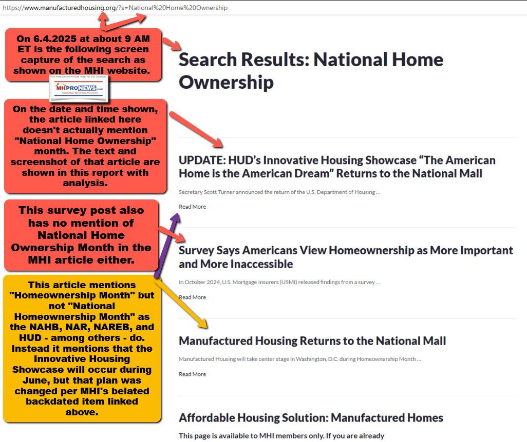 ManufacturedHousingInstituteWebsiteSearchForNationalHomeOwnershipMonth6.4.2025MHProNewsFactCheckAnalysis