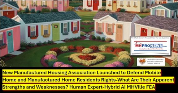 NewManufacturedHousingAssociationLaunchedToDefendMobileHomeAndManufacturedHomeResidentsRightsWhatAreTheirApparentStrengthsWeaknessesHumanExpertHybridAI_MHVilleFEA-MHProNews