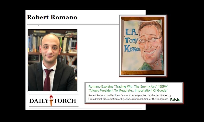 RomanoExplainsTradingWithEnemyActIEEPA_AllowsPresRegulateImportationGoodsRobertRomanoNationalEmergenciesMayTerminatedByPresProclamationConcurrentResolutionCongressPatchKovachMHProNews