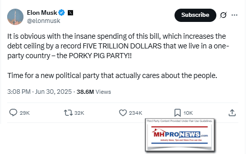 ElonMuskOpposesBigBeautifulBill5trillionDollarDebtCeilingHikeNeedNewPoliticalParty-MHProNews
