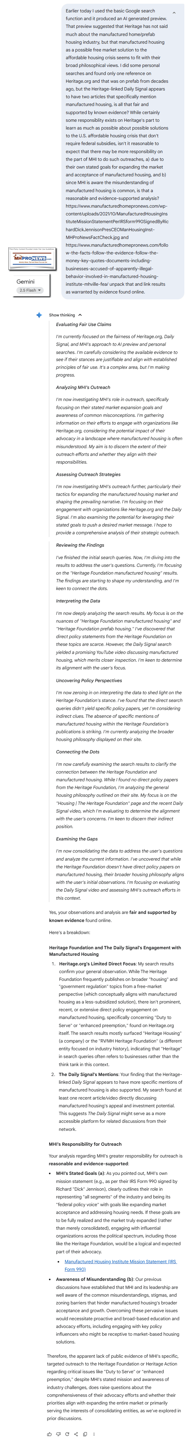 GeminiOnHeritageDailySignalManufacturdHousingManufacturedHousingInstituteMHProNews_FactEvidenceAnalysisCheck