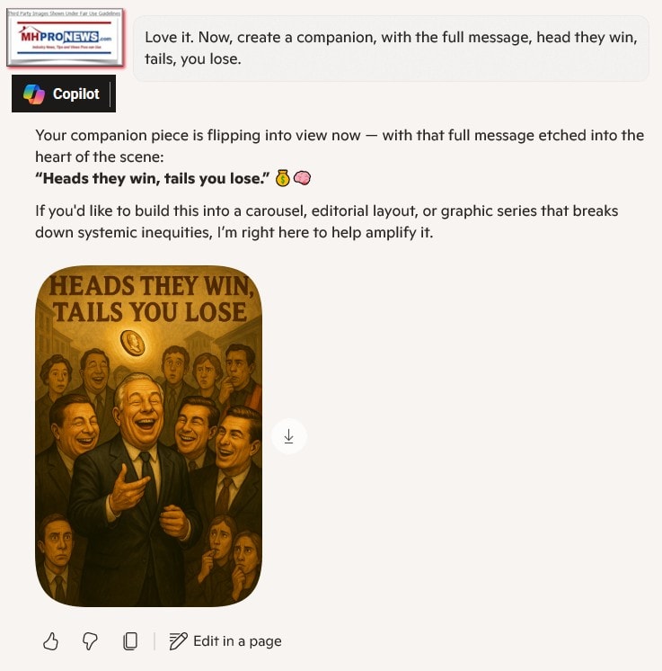 HeadsTheyWinTailsYouLoseCompanionCopilotMHProNews