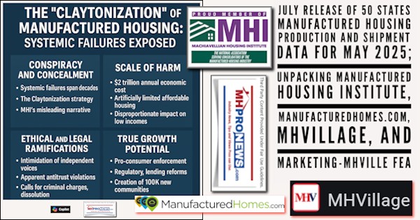 JulyReleaseOf50StatesManufacturedHousingProductionAndShipmentDataForMay2025UnpackingManufacturedHousingInstituteManufacturedHomes.comMHVillageMarketing-MHVilleFEA-MHProNews