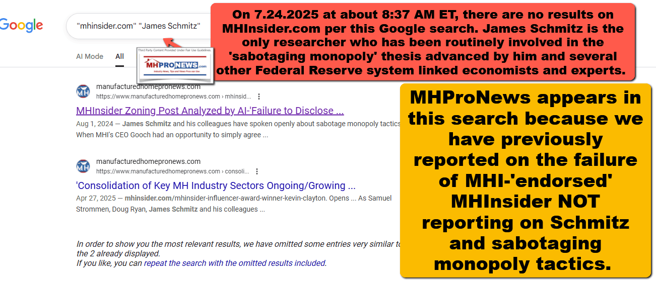 MHInsider-ManufacturedHousingInstituteEndorsedMHProNewsFactCheckJamesSchmitzSabotageMonopolyThesis
