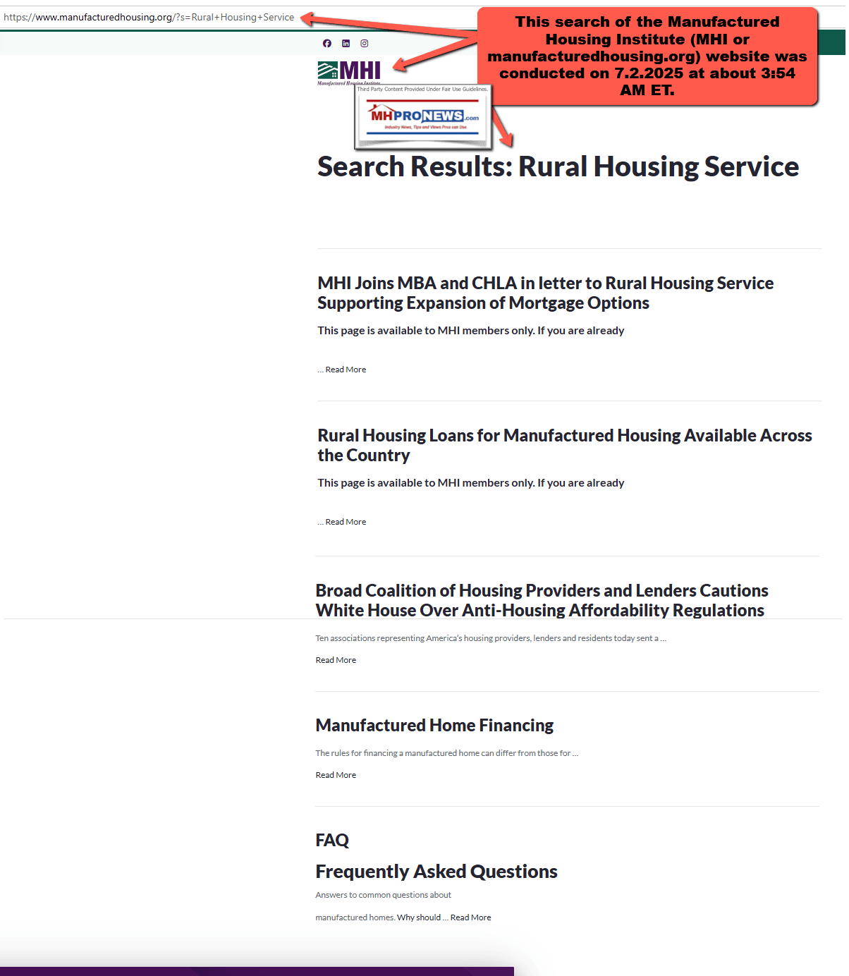 RuralHousingServiceRHS-USDAloanProgramManufacturedHousingInstituteWebsiteMHProNews7.3.2025