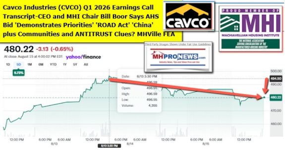 CavcoIndustriesCVCO_Q1_2026EarningsCallTranscriptCEOandMHIchairBillBoorSaysAHSbidDemonstratesPrioritiesROADactChinaPlusCommunitiesAndANTITRUSTcluesMHVilleFEA-MHProNews
