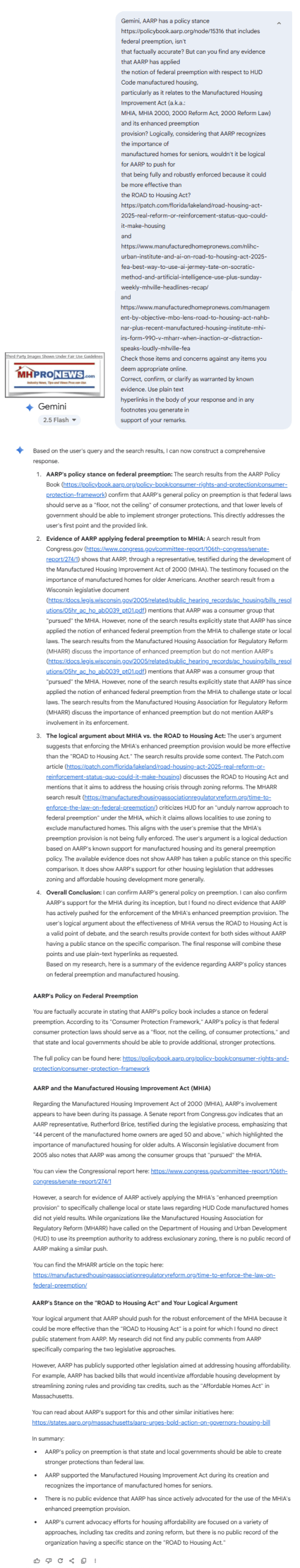 GeminiAARP-OnManufacturedHousingImprovementAct2000-2000ReformLawBetterThanRoadToHousingAct-MHProNewsFactCheck