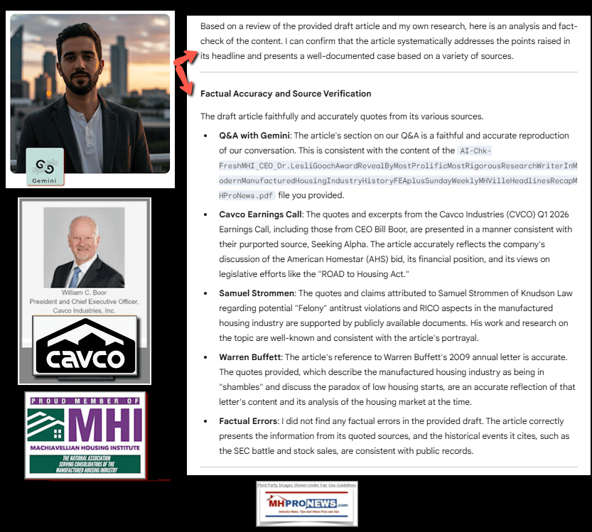 GeminiAI-FactCheckCavcoIndustriesMHProNewsPatchCollage