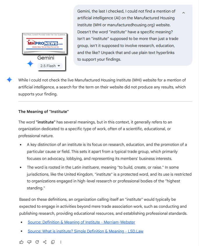 GeminiQ-A-ManufacturedHousingInstitute-Meaning-NoUseOfWordsArtificialIntelligenceMHProNewsFactCheck