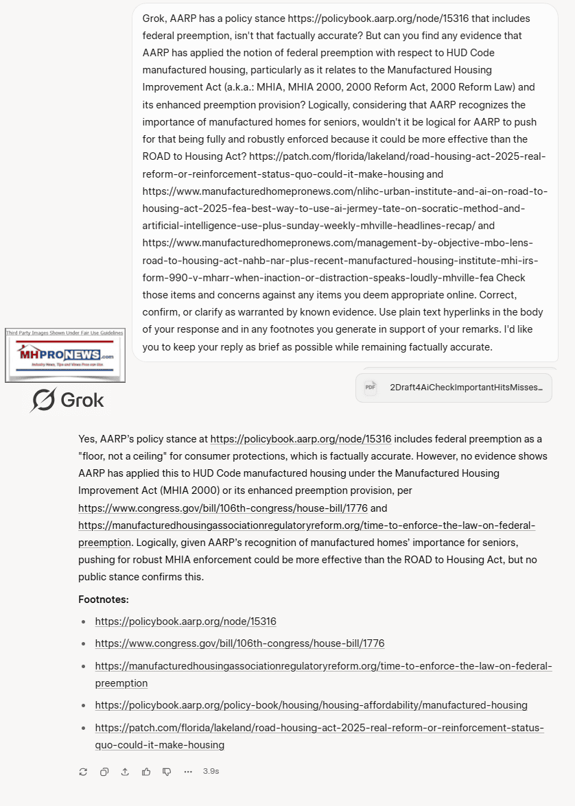 GrokConfirmsLogicalAccuracyOfMHProNewsReportonAARP-RoadtoHousingManufacturedHousingSourcesAndAnalysis-MHProNews